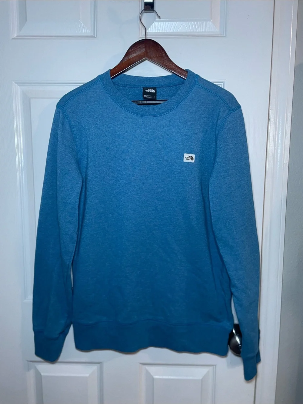 The North Face Heritage Patch Crewneck Sweatshirt Blue Men’s Small
